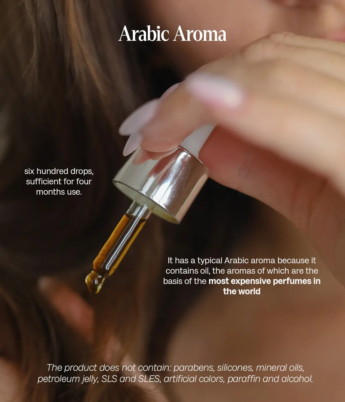 Image of Holistic hair loss remedy packaging with natural ingredients
Rich nutrient-dense oil texture for deep scalp nourishment